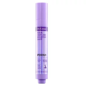 Dr. Groot Aqua Hair Line Booster Shot PDRN+ – serum do skóry głowy w formie aplikatora, minimalistyczne opakowanie, widok produktu na białym tle.