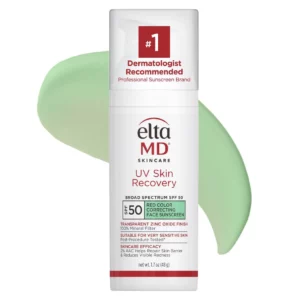 EltaMD UV Skin Recovery SPF 50 – krem z filtrem do twarzy dla skóry wrażliwej, zielona formuła