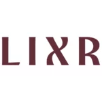 LIXR Beauty logo – minimalistyczne logo marki kosmetycznej w kolorze burgundowym na jasnym tle