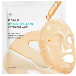 p calm retinol collagen overnight mask hydrożelowa maska do twarzy retinol kapsułki kolagen glow skincare