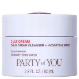 Party of You Cult Cream – minimalistyczne ujęcie słoiczka kremu na jasnym tle.