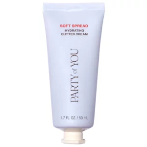 Krem do twarzy Party of You Soft Spread Hydrating Butter Cream w tubce 50 ml na jasnym tle, minimalistyczne opakowanie premium.