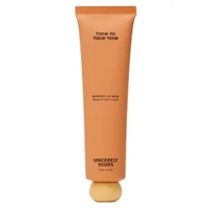Sincerely Yours Face to Face Time Whipped Clay Mask – maseczka glinkowa w tubie na jasnym tle, minimalistyczny packshot.