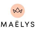 Logo Maëlys – minimalistyczna grafika z geometrycznym symbolem na jasnym tle