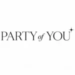 Logo Party of You – elegancka typografia z subtelną gwiazdką na jasnym tle