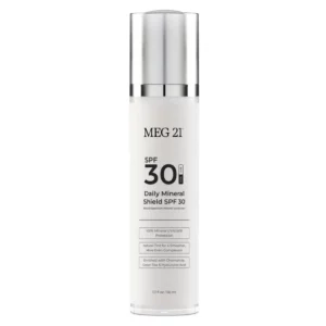 Meg21 Daily Mineral Shield SPF 30 – minimalistyczny mineralny SPF z tintem dla skóry wrażliwej i problematycznej.