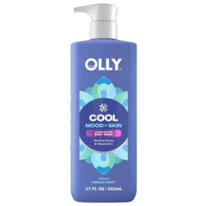 Olly Cool Mood + Skin Body Wash – żel pod prysznic o lekkiej formule, wspierający uczucie świeżości i komfortu skóry.