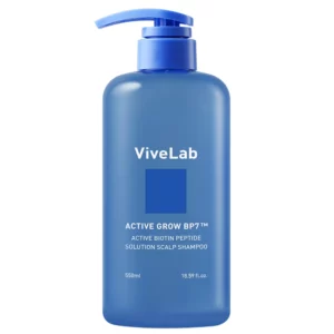 ViveLab Active Grow BP7 Biotin Peptide Shampoo – szampon do skóry głowy o lekkiej formule, wspierający komfort i miękkość włosów.
