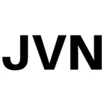 Logotyp marki kosmetycznej JVN na białym tle.