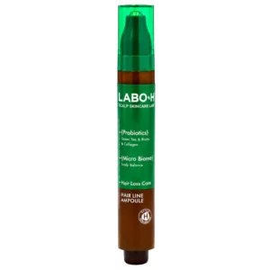 LABO-H Hair Line Ampoule – ampułka do skóry głowy z probiotykami, zieloną herbatą, biotyną i kolagenem wspierająca równowagę mikrobiomu oraz pielęgnację włosów i skóry głowy.
