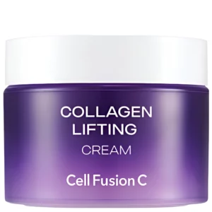 Cell Fusion C Collagen Lifting Cream – liftingujący krem kolagenowy do twarzy w fioletowym słoiczku, wspierający ujędrnienie, wygładzenie zmarszczek oraz poprawę elastyczności skóry.
