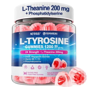 Neviss L-Tyrosine Gummies 1200 mg – żelki bez cukru z L-teaniną 200 mg, fosfatydyloseryną i witaminami