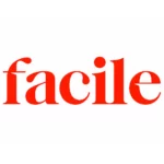 logo marki kosmetycznej facile na białym tle