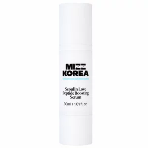 Sale 16 Mizz Korea Seoul In Love Peptide Boosting Serum 30 ml – biała butelka serum peptydowego na białym tle.