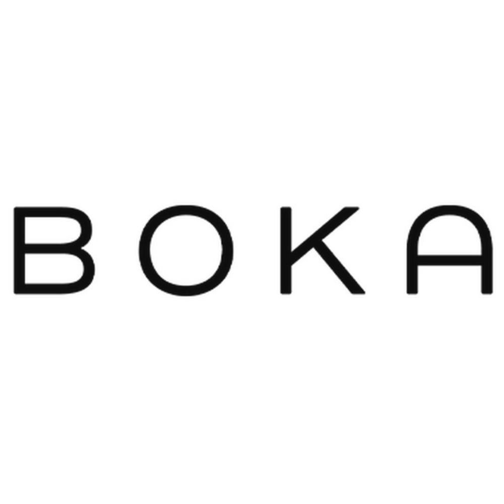Logotyp marki kosmetycznej Boka na białym tle.