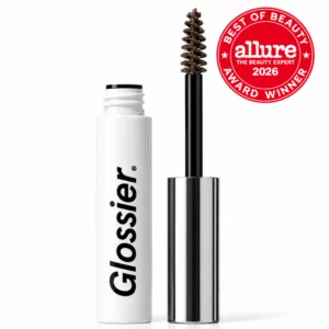 Start 144 Glossier Boy Brow - żel do stylizacji i podkreślania brwi z precyzyjną szczoteczką, wyróżniony nagrodą Allure Best of Beauty Award Winner 2026.