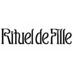 Logo Rituel de Fille – czarne, stylizowane logo marki Rituel de Fille na czystym białym tle.