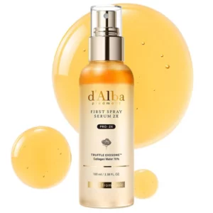 Zdjęcie produktu: d’Alba Piedmont White Truffle First Spray Serum Pro 2X 100 ml - peptydowe serum do twarzy w mgiełce z białą truflą i wodą kolagenową na białym tle.