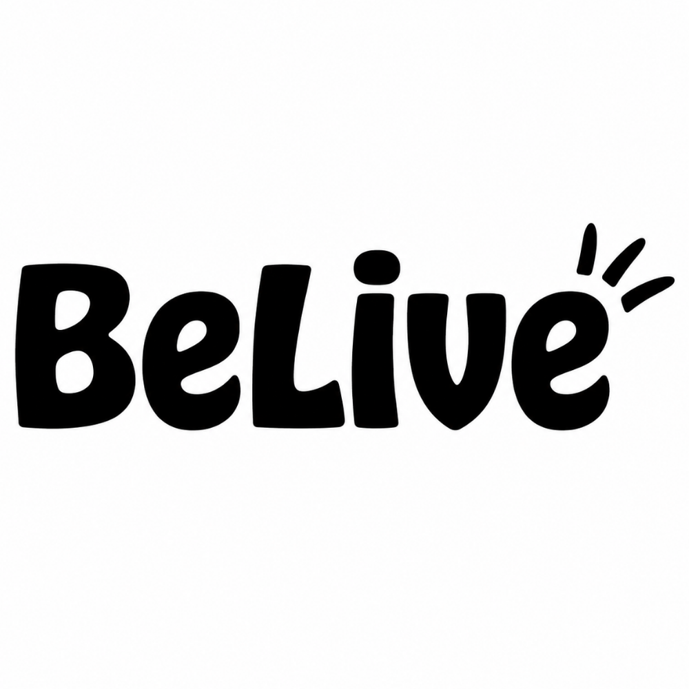Logotyp marki produkującej suplementy BeLive.