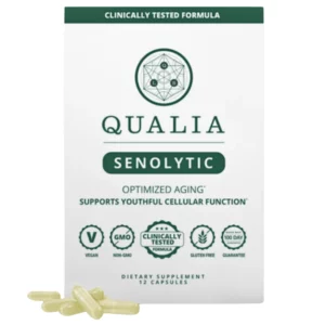 Start 52 Qualia Senolytic - opakowanie suplementu diety z 12 kapsułkami, formuła senolityczna wspierająca funkcje komórkowe i zdrowe starzenie.