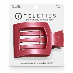 Start 167 Teleties Hair Clip Flat Square Large Size w kolorze Fairy Pink.