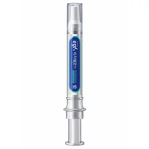 Grafika 4 - produkt: Easydew EGFx NMN Barrier Shot Ampoule 10 ml - koreańska ampułka EGF do pielęgnacji bariery skóry w srebrnym aplikatorze z charakterystyczną niebiesko-turkusową etykietą, pokazana na białym tle.
