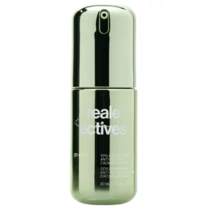 Start 46 Reale Actives Go Calm - serum z 10% kwasem azelainowym w zielonej butelce z pompką na białym tle, 30 ml.