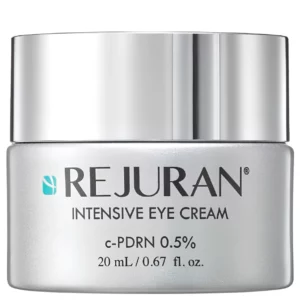 REJURAN Intensive Eye Cream c-PDRN 0,5% - intensywny krem pod oczy z PDRN w eleganckim srebrnym słoiczku, 20 ml.